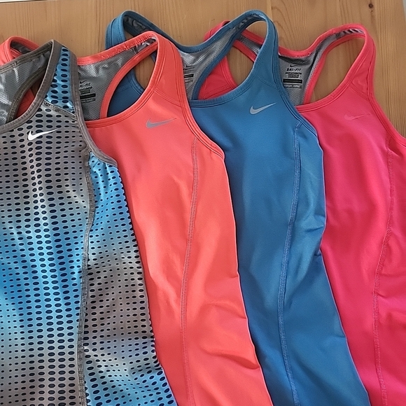 Nike Tops - Nike Racerback Tank Tops in Coral, Blue, and Pink